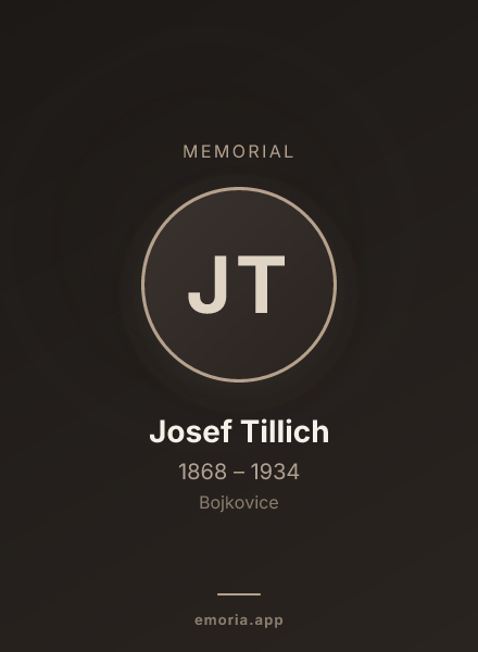 Memorial portrait of Josef Tillich