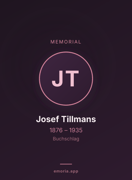 Memorial portrait of Josef Tillmans