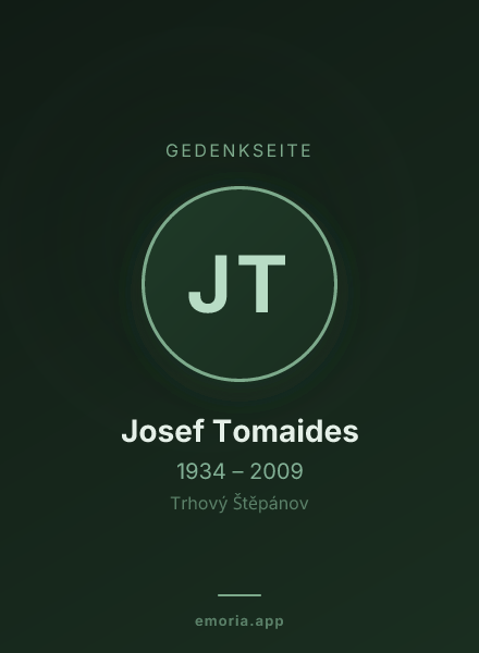 Gedenkportrait von Josef Tomaides