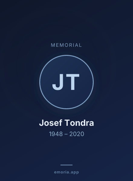 Memorial portrait of Josef Tondra