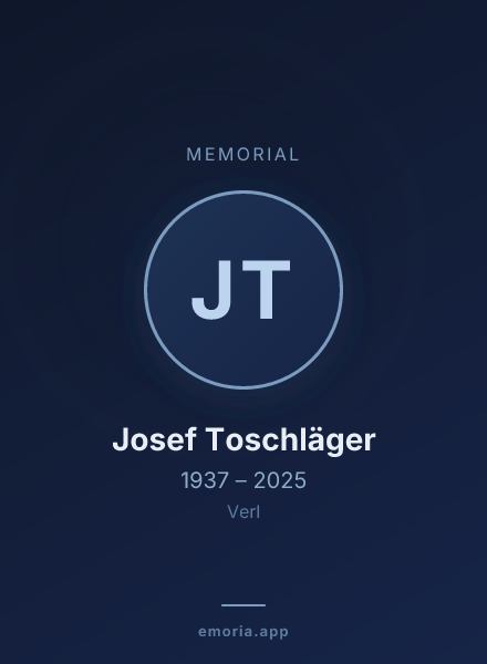 Memorial portrait of Josef Toschläger