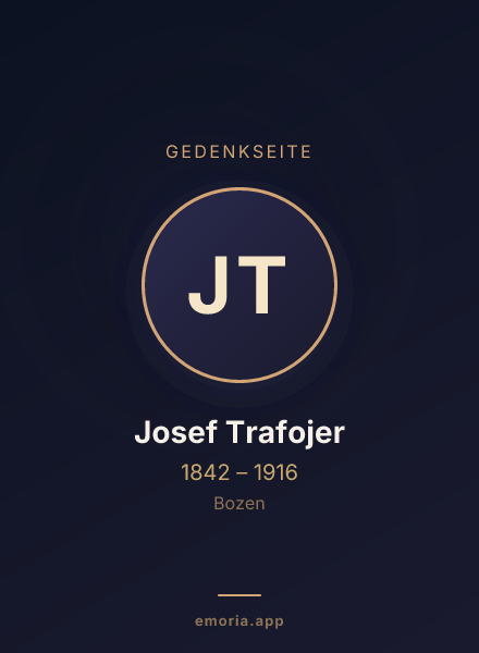 Gedenkportrait von Josef Trafojer