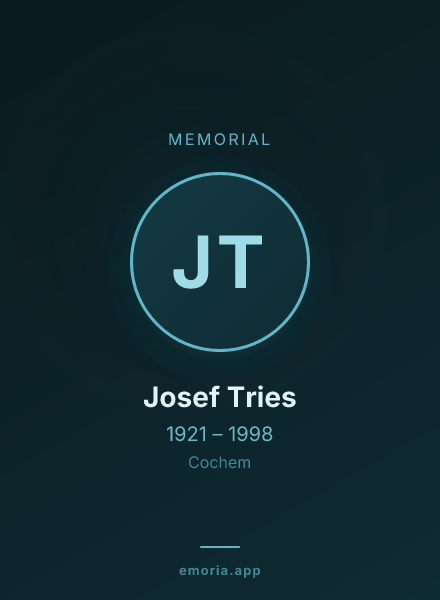 Memorial portrait of Josef Tries