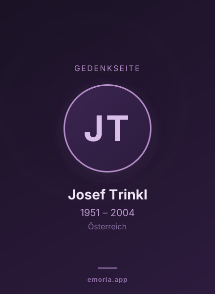 Gedenkportrait von Josef Trinkl