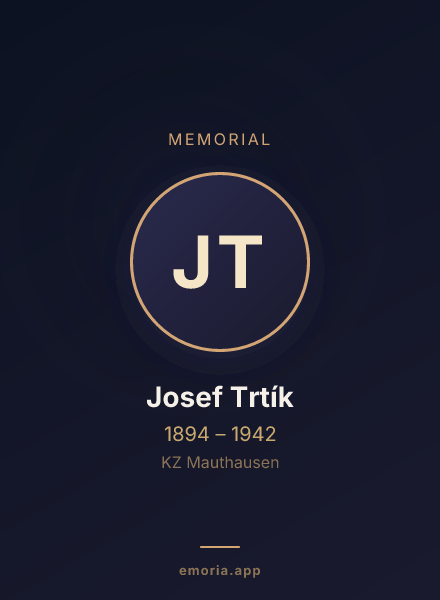 Memorial portrait of Josef Trtík