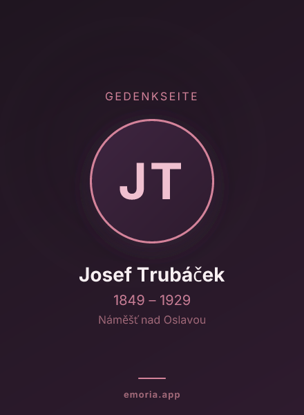 Gedenkportrait von Josef Trubáček