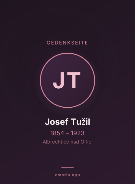 Gedenkportrait von Josef Tužil