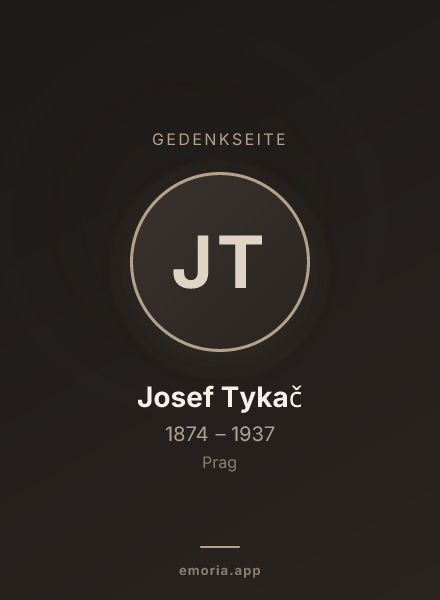 Gedenkportrait von Josef Tykač