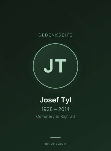 Gedenkportrait von Josef Tyl