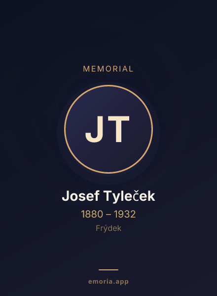 Memorial portrait of Josef Tyleček