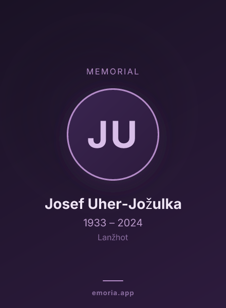 Memorial portrait of Josef Uher-Jožulka