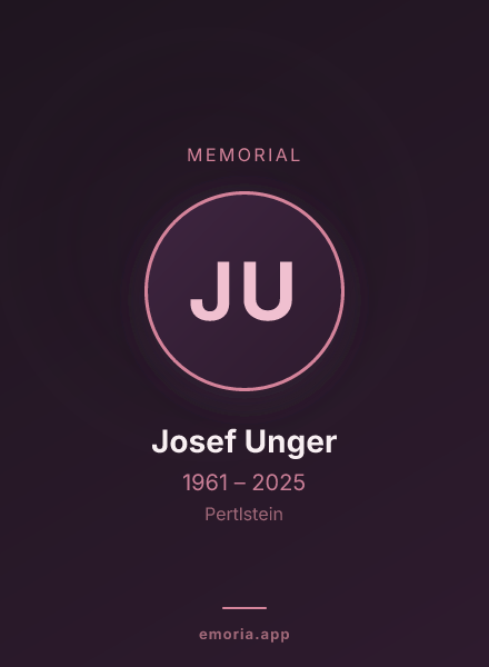 Memorial portrait of Josef Unger
