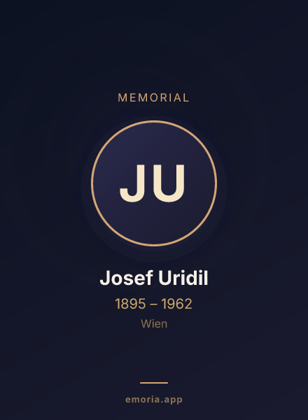 Memorial portrait of Josef Uridil
