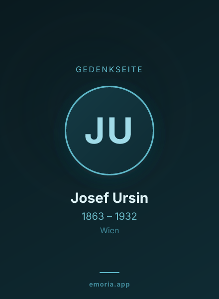 Gedenkportrait von Josef Ursin