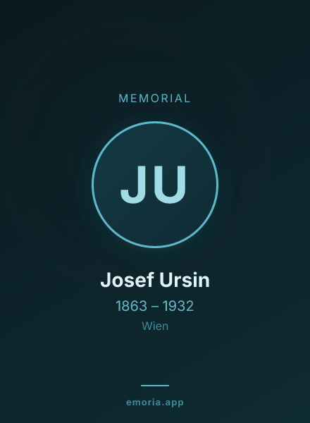 Memorial portrait of Josef Ursin