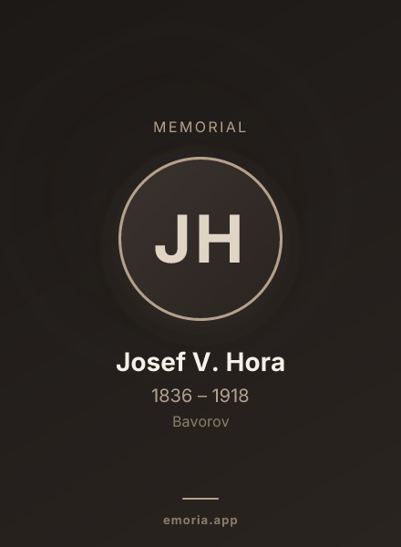 Memorial portrait of Josef V. Hora