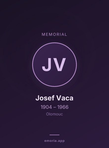 Memorial portrait of Josef Vaca