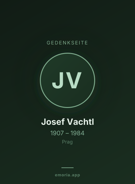 Gedenkportrait von Josef Vachtl