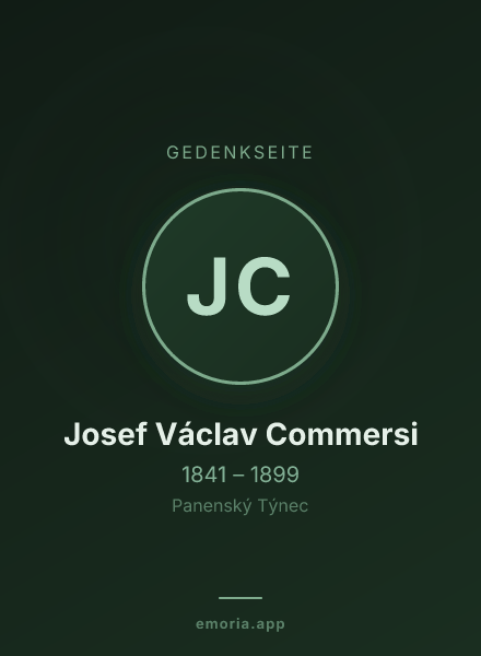 Gedenkportrait von Josef Václav Commersi