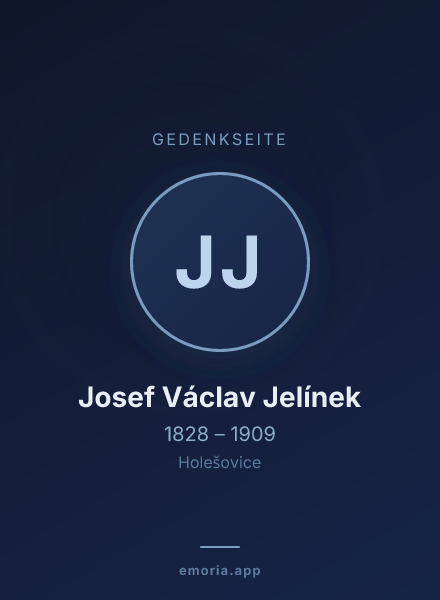 Gedenkportrait von Josef Václav Jelínek