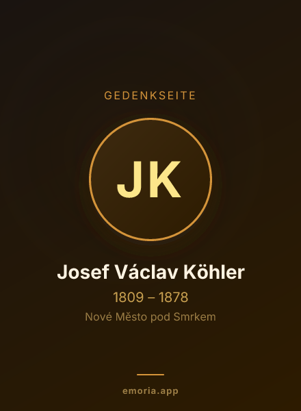 Gedenkportrait von Josef Václav Köhler