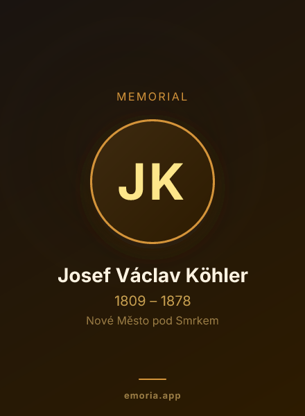 Memorial portrait of Josef Václav Köhler
