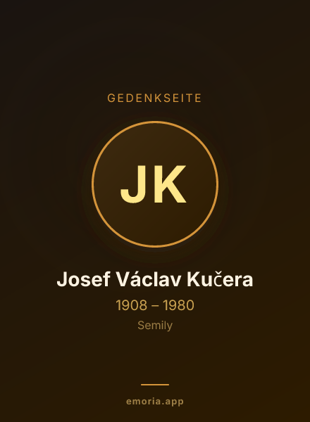 Gedenkportrait von Josef Václav Kučera