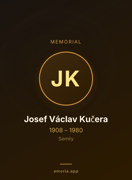 Memorial portrait of Josef Václav Kučera