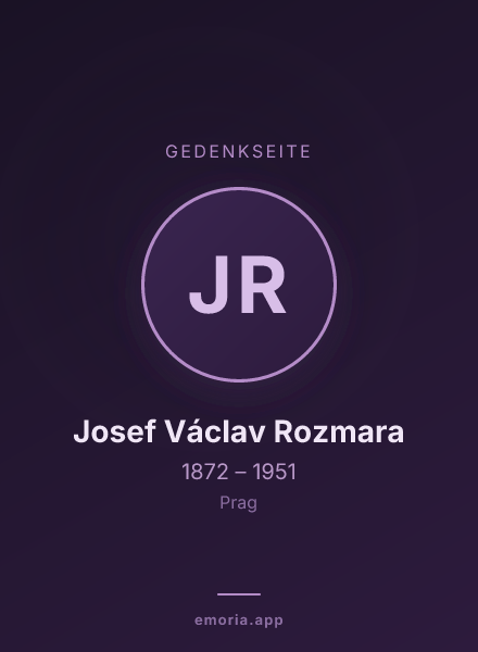 Gedenkportrait von Josef Václav Rozmara