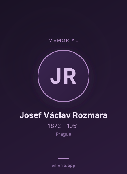 Memorial portrait of Josef Václav Rozmara