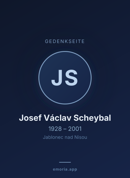 Gedenkportrait von Josef Václav Scheybal