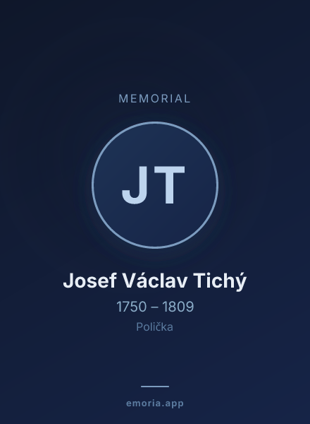 Memorial portrait of Josef Václav Tichý