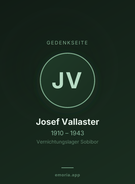 Gedenkportrait von Josef Vallaster