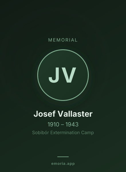 Memorial portrait of Josef Vallaster