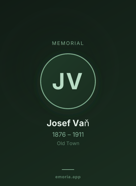 Memorial portrait of Josef Vaň