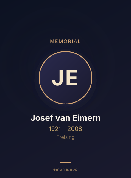 Memorial portrait of Josef van Eimern