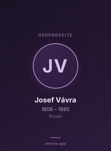 Gedenkportrait von Josef Vávra