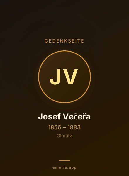 Gedenkportrait von Josef Večeřa