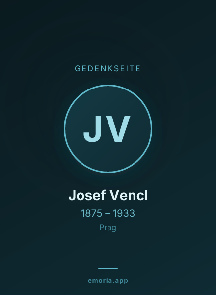 Gedenkportrait von Josef Vencl