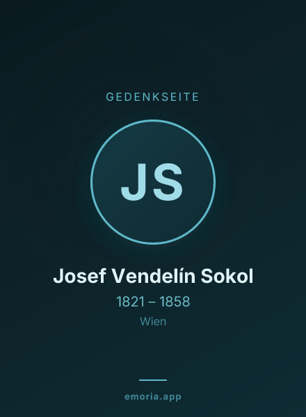 Gedenkportrait von Josef Vendelín Sokol