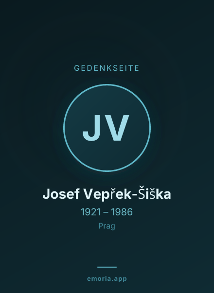 Gedenkportrait von Josef Vepřek-Šiška