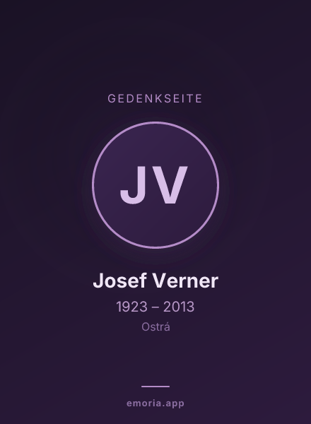 Gedenkportrait von Josef Verner