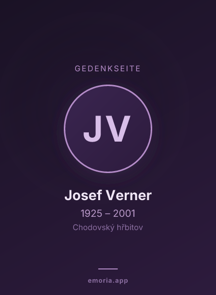 Gedenkportrait von Josef Verner