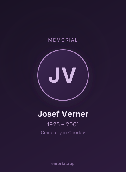 Memorial portrait of Josef Verner