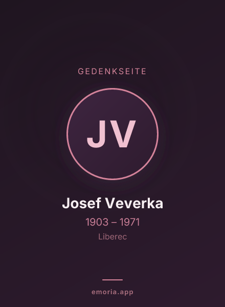 Gedenkportrait von Josef Veverka