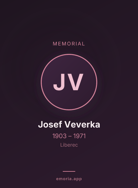 Memorial portrait of Josef Veverka