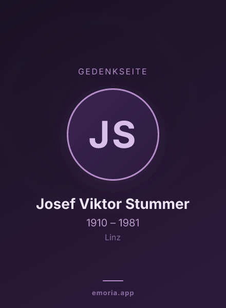 Gedenkportrait von Josef Viktor Stummer