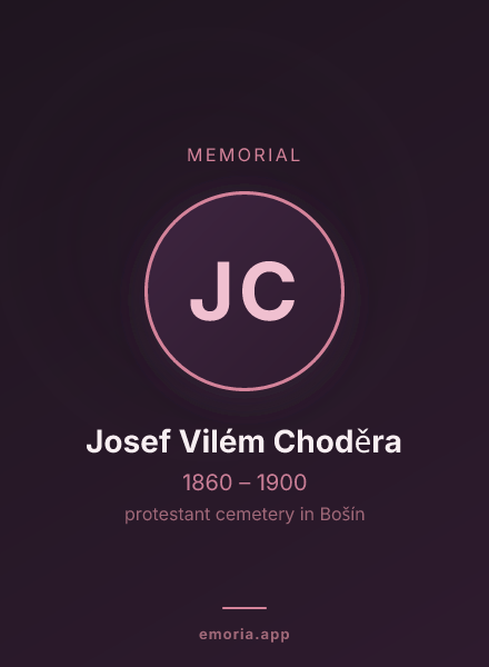 Memorial portrait of Josef Vilém Choděra