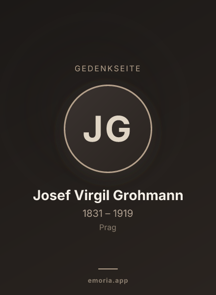 Gedenkportrait von Josef Virgil Grohmann