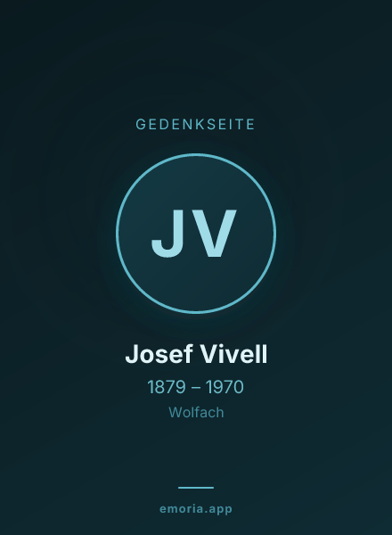 Gedenkportrait von Josef Vivell